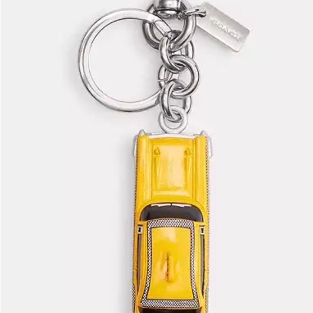 Coach Bright Yellow Car Keychain
